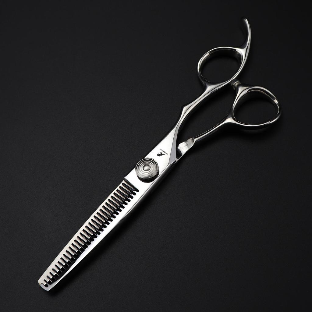 6.0" Naipusen Professional Hairdressing Scissors Set: Notch, Barber, Straight, Bangs, and Thinning Shears.