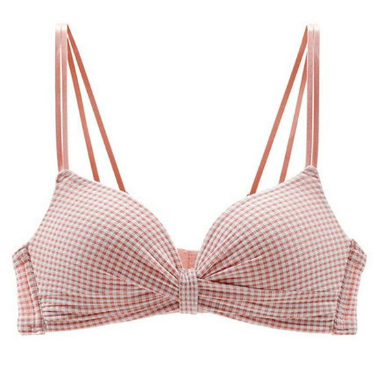 Cross Back Push-Up Bra for Young Women - Seamless, Wire-Free, and Thickened for Small Busts