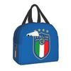 Italia Figc Isolierte Lunchtasche für Damen Italienischer Fußball Tragbare Kühlertasche Thermische Bento-Box Kinder Schule Kinder