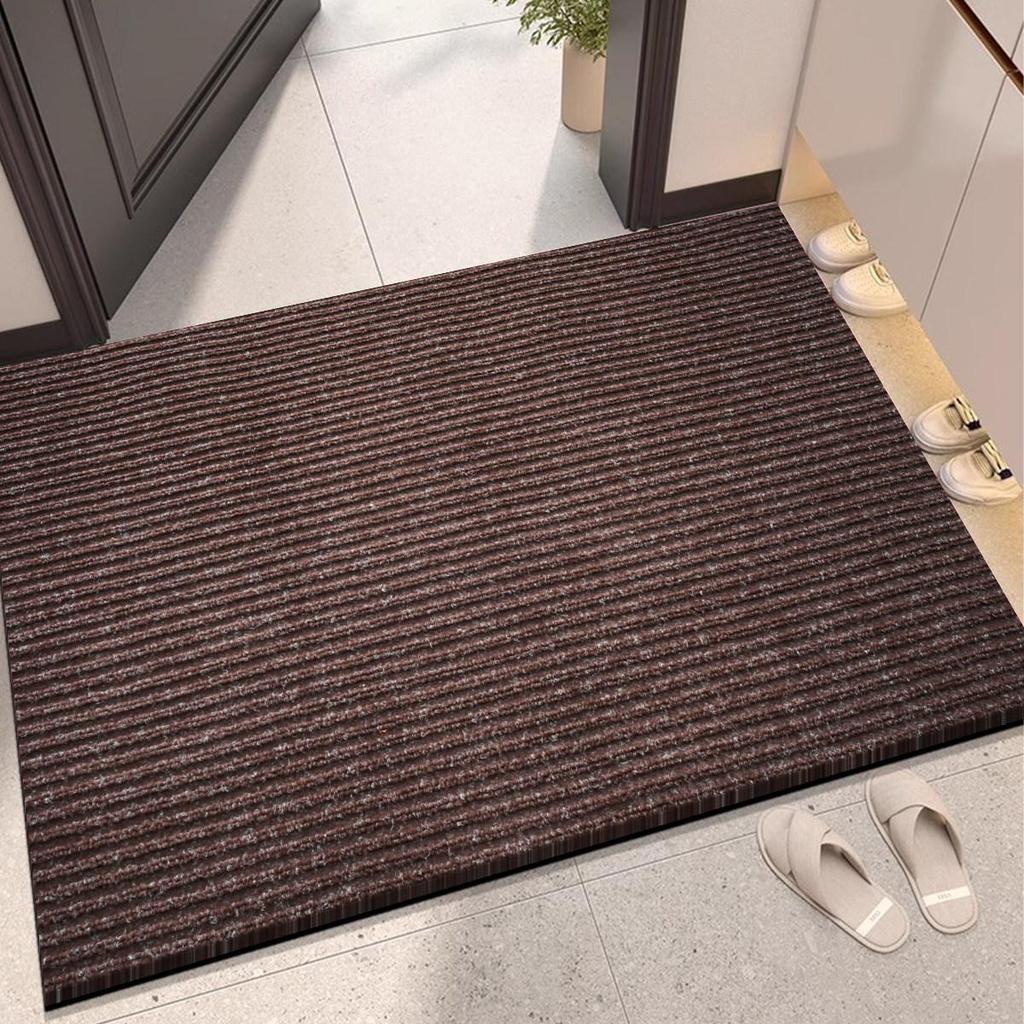 Anti-slip Striped Entrance Door Mat for Home or Office - Water Absorbent & Dust Removing Carpet
