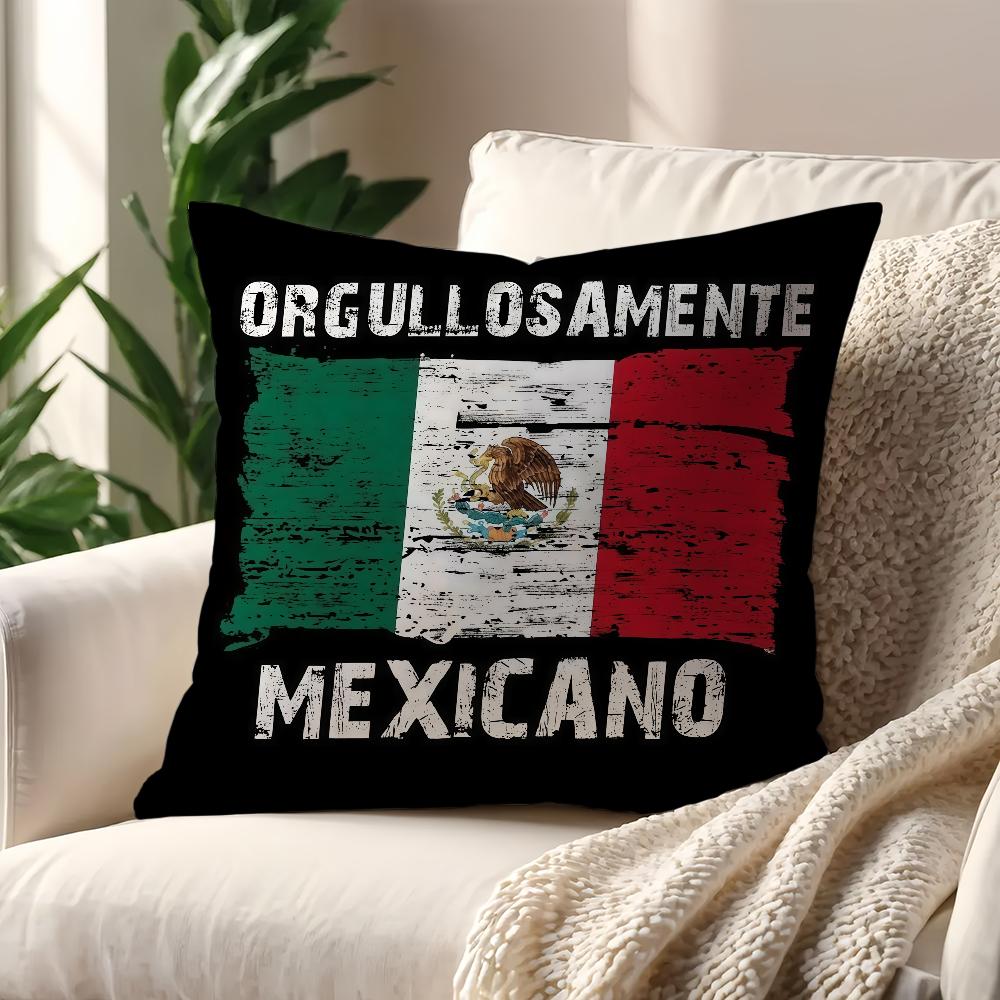 MMexico flag Cushion Cover For Pillow Printing Sofa Decoration Home Car Room Coffee Shop Office Nordic Simplicity