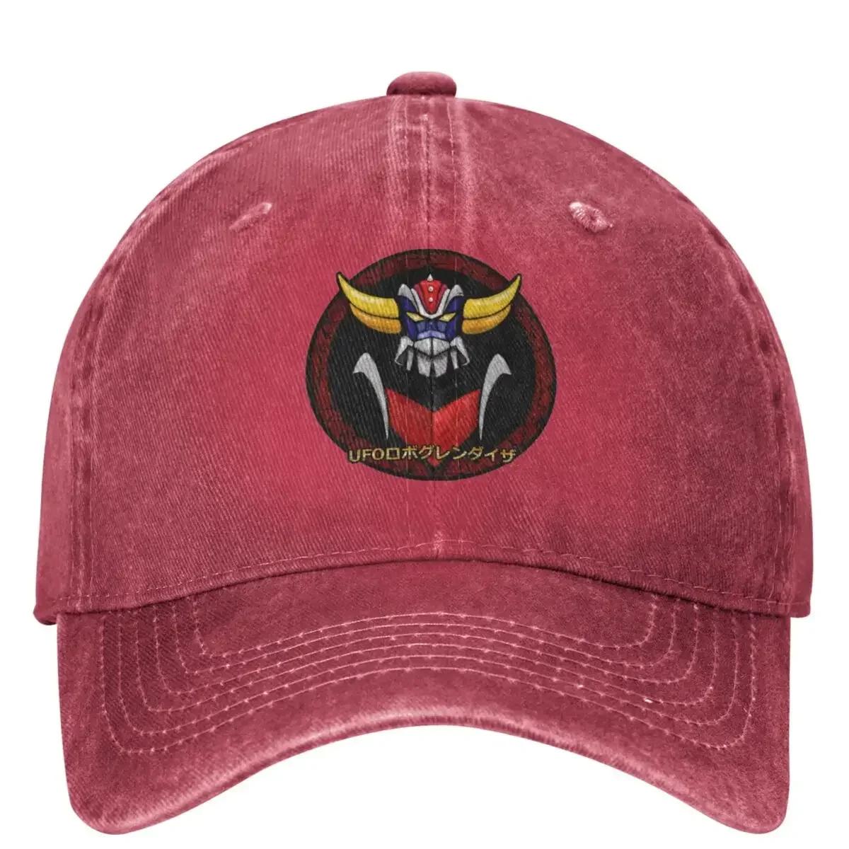 Robot Grendizer Washed Baseball Cap Japanese Comic Trucker Dad Hat FeUnisex Unisex Hiking Fishing Sun protection Baseball Caps One Size