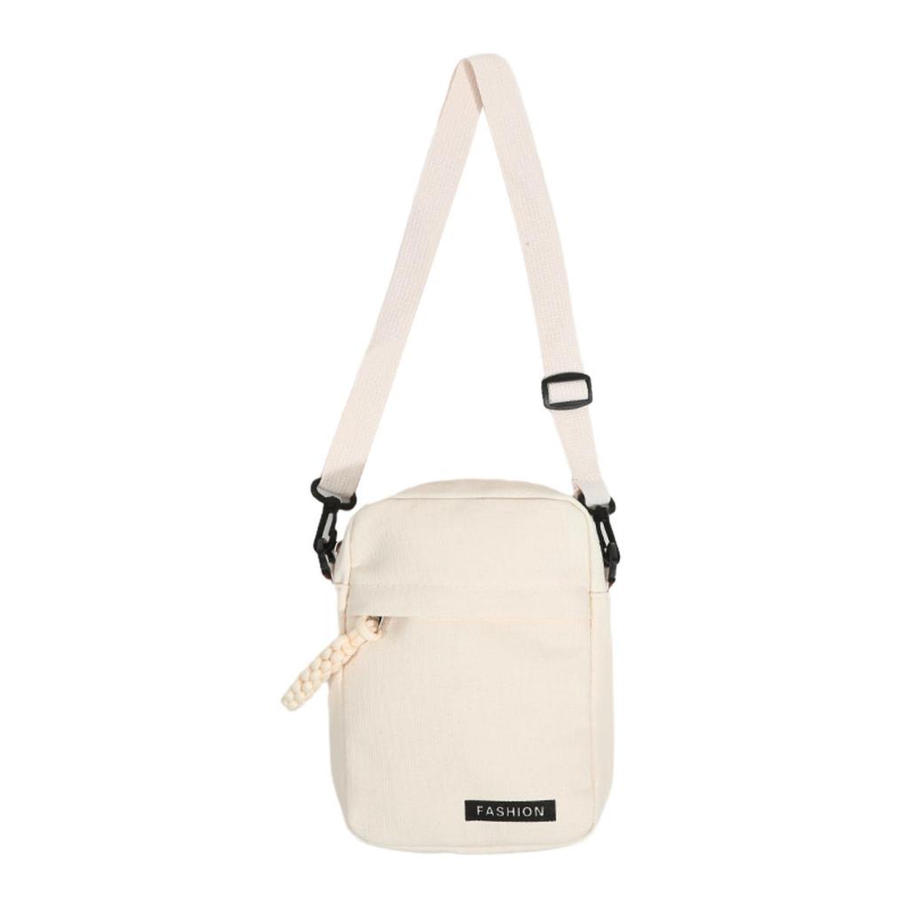 Mini Canvas Crossbody Pouch Fashion Lightweight Vertical Shoulder Bag for Women Versatile Everyday Small Square Bag