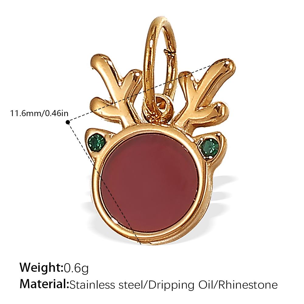 European and American creative colorful and diverse DIY pendant stainless steel plated 18K gold versatile pendant collection