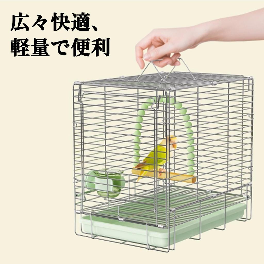Bird Cage, Stainless Steel Transport Cage, Foldable Bird Cage, Bird Carrier Case, Medical Use, Sunbathing, Birdhouse, Small Bird, Transport, with Food