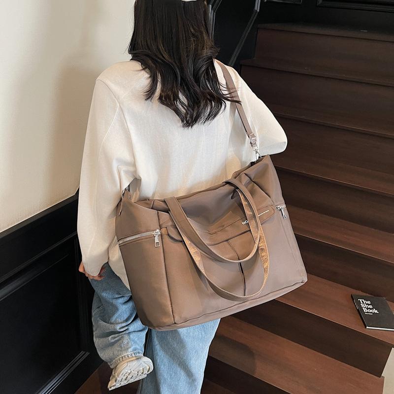Tote bag fashion trend large capacity shoulder bag simple casual large backpack portable messenger bag
