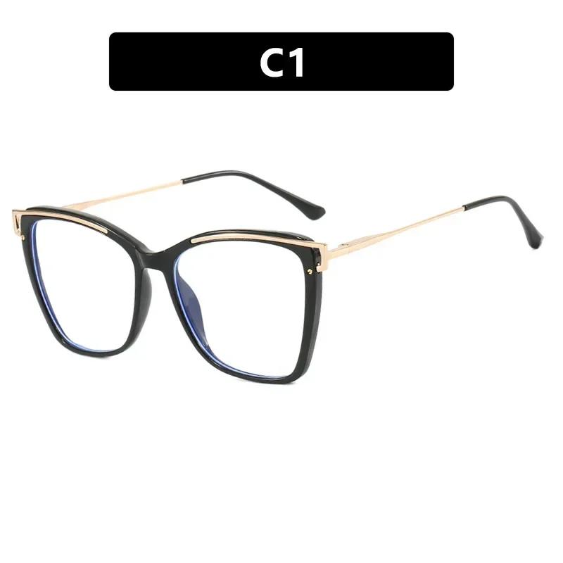  TR90 Anti-Blue Light Retro Women Glasses Frames Oversize Optical Eyeglasses Frame