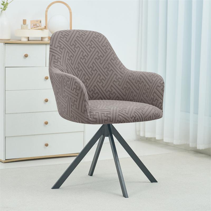 Verdickter Hochlehnen-Stuhlbezug Jacquard Drehstuhlbezug Staubschutz Haushalt Hotel Esszimmerstuhl Stuhlbezug Premium-Gefühl