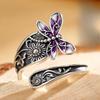 Ladies' Open Ring, Bohemian Victorian Thumb Jewelry, Fashionable and Personalized Punk Carving Cross Pattern, Versatile for All Seasons