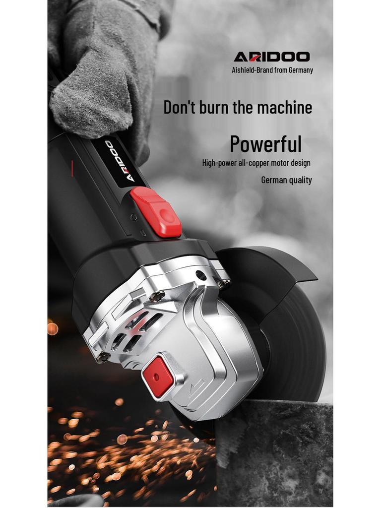 Deutscher Multifunktions-Winkelschleifer: Haushaltsschleifer, Polierer, Trennschleifer und Handschleifscheibe.