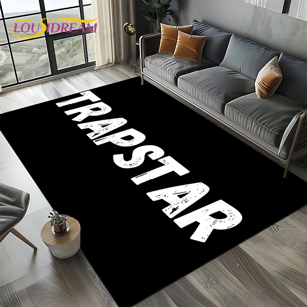 3D Fashion Trapstar London Logo Carpet Rug for Bedroom Living Room Home Sofa Decoration,Children Game Large Decor Floor Mat Gift