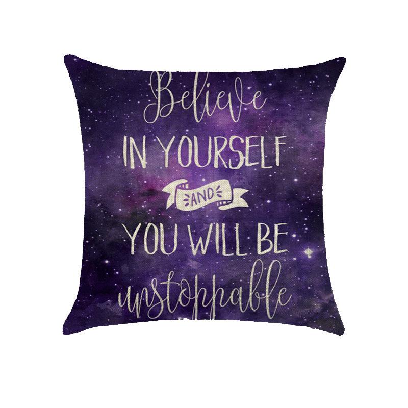 Purple Cartoon Modern Simple Linen Pillow Cover  Office Home Car Pillow Cover Premium Durable Quality
