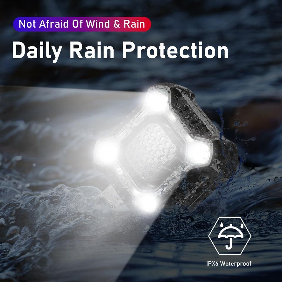 4 LEDs Bicycle Light Electric Horn 140dB Bike Bell Waterproof USB Charging Bicycle Horn Headlight Bicycle Alarm Bell 3
