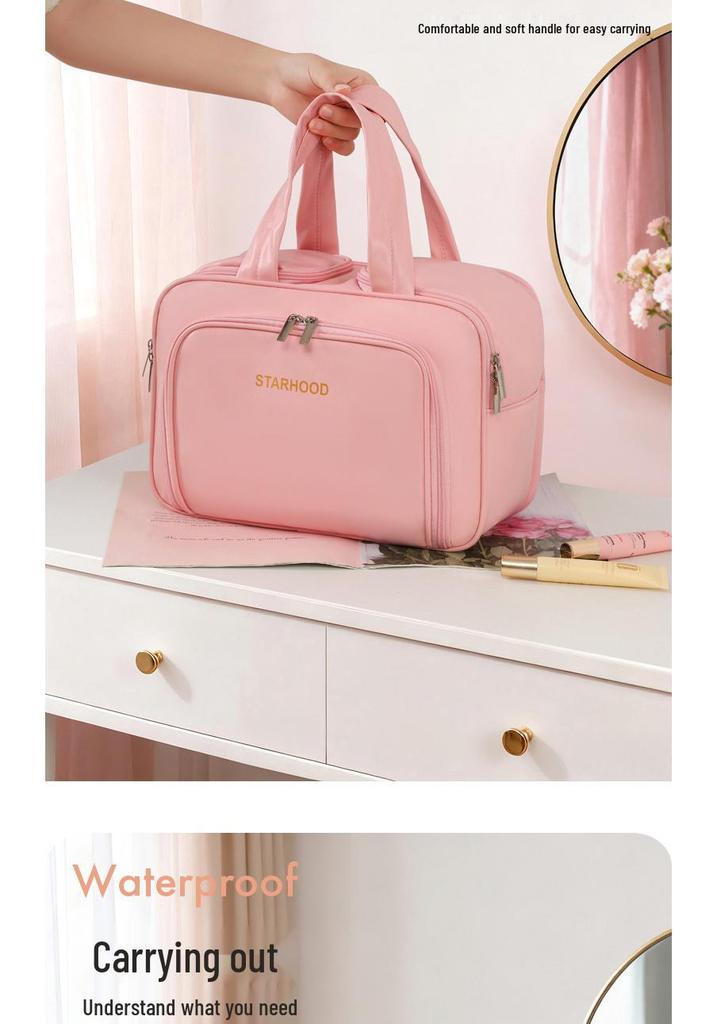 Large Capacity Multi-functional Makeup Bag with Multi-layer Compartments - Portable Travel Toiletry Storage Bag