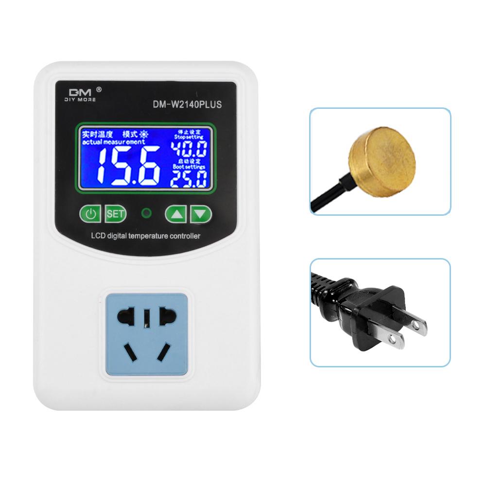 AC110-220V 3500W Socket Digital Temperature Controller High Accuracy Heating Cooling NTC Sensor Temp Control Thermostat ℃/℉