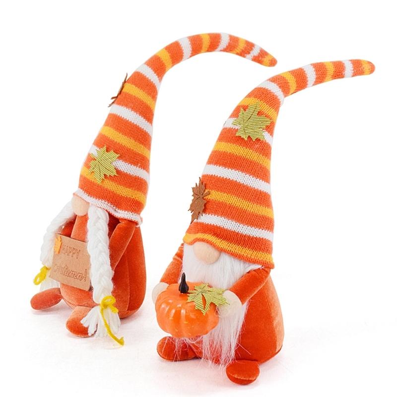 Fall Gnomes Plush Decorations,Scandinavians Tomte Gnomes Doll Handmade Facelss Doll,Gnomes Ornamet Festival Home Decors