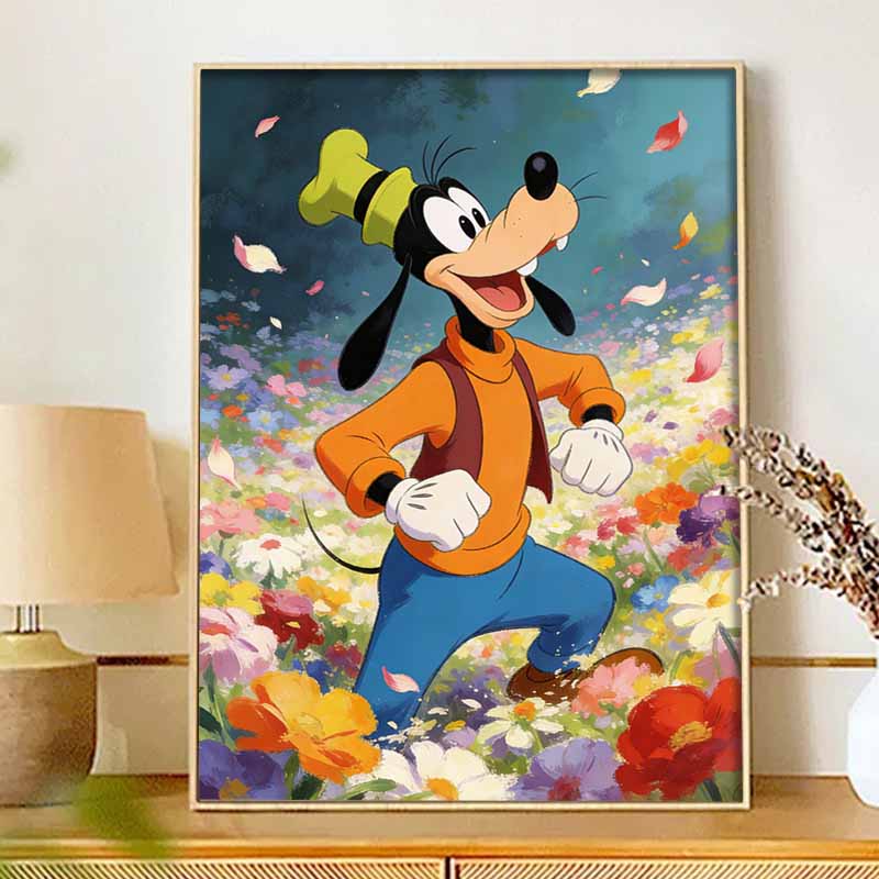 Disney Goofy Flower Field Diamond Paint Painting Art Kit Handmade DIY5D Home Decor Gift