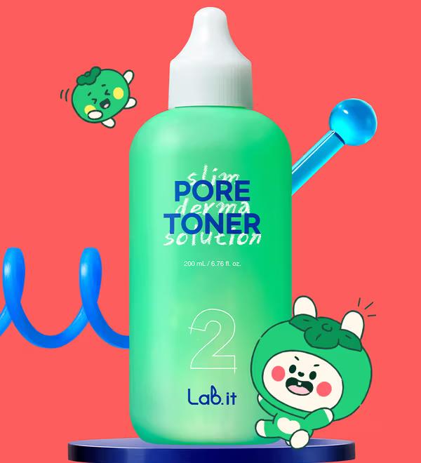 Lab. It Pore Toner 200ml / Refreshing, Calming, Nourishing, Moisturizing, Korean Cosmetics, Kbeauty