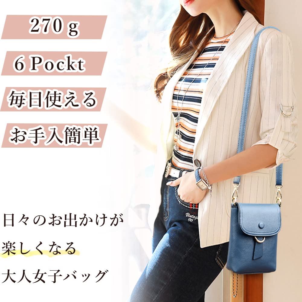 Umhängetasche für großes verstellbares Smartphone leicht [Angel's Closet] Damen, Umhängetasche, leicht, klein, Fassungsvermögen, Länge, Beutel, kompakt,