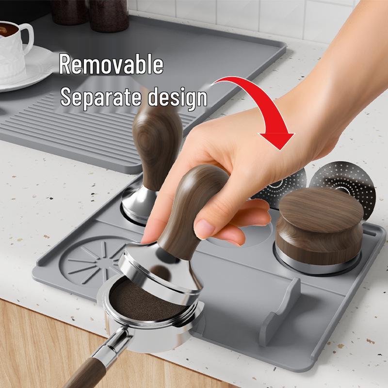Silicone Coffee Machine Draining and Drying Mat - Multipurpose Kitchen Counter Mat