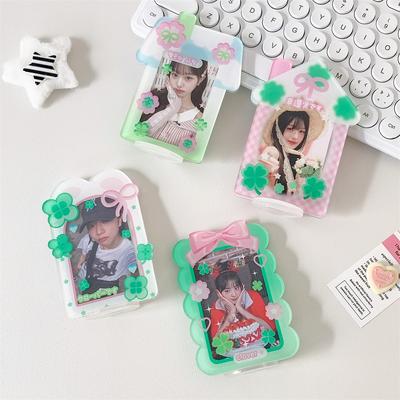 New Acrylic Kawaii Photocard Holder K-Pop Idol Photocard Holder for 3inch Photo Idol Photo Card Holder Case for Girl