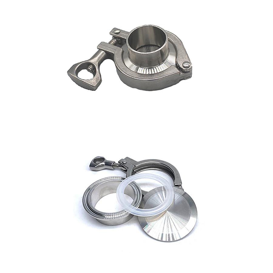 1.5" Tri Clamp SUS 304 Ferrule Kit Sanitary Set Homebrew