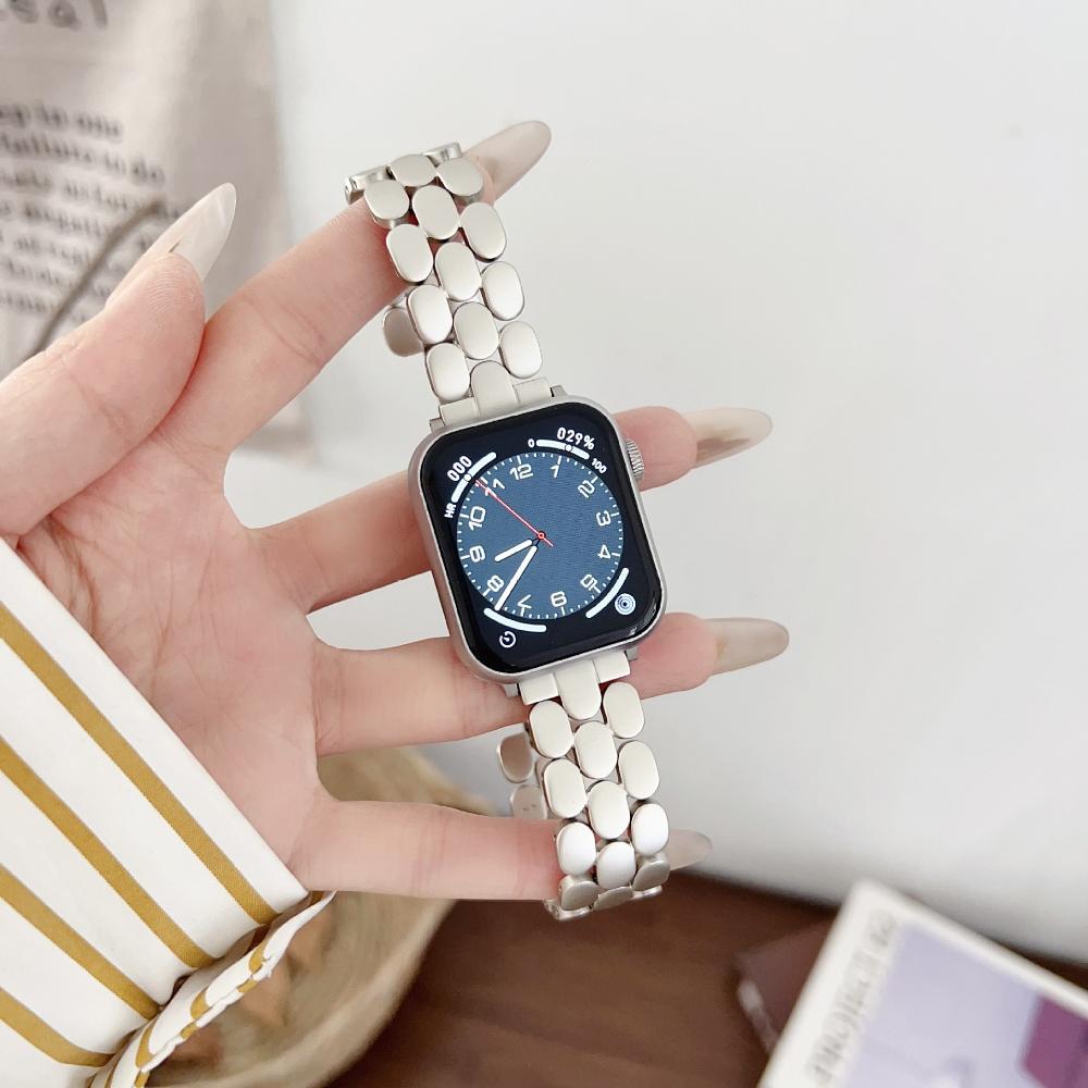 

Роскошный браслет из нержавеющей стали для iWatch Ultra 10 9 8 7 SE 6 5 металлический браслет ремешок для Apple Watch 38 мм 40 41 мм 42 45 мм 46 мм 49 мм Series10 46mm