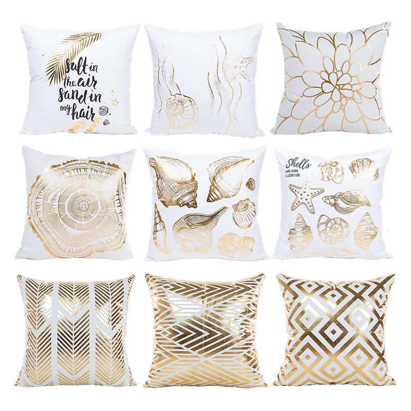 New Summer Hot Stamping Pillowcase Soft and Comfortable Sofa Decoration Home Fashion Pillowcase
