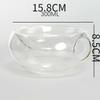 Transparent High-temperature Glass Bowl with Side Opening Dry Ice Bowl Creative Cuisine Tableware Special Restaurant Salad Bowl
