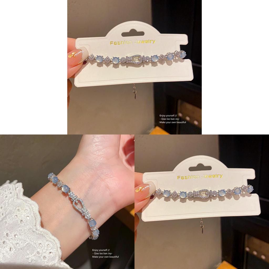 Geometrisches Zirkon Silberarmband für Damen Handgefertigt Eleganter Modeschmuck Geschenk für Sommer 2025