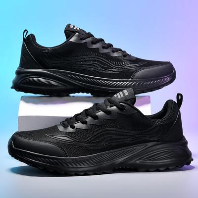 2025 Neue Lässige Sportschuhe Atmungsaktiv Leicht Anti-Rutsch Herrenschuhe Laufen Gehen Freizeitschuhe Loafer Trendige Designer Schwarz