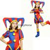 El Increíble Circo Digital Freak Pomni Disfraz Cosplay Mujeres Hombres Caine Dibujos Animados Uniforme Sombrero Guantes Atuendo Halloween Fiesta Jorker