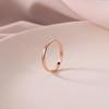 18K Rose Gold & Polished Titanium Steel Women's Ring - European/American Fashion, Stainless Steel, Simple Design
