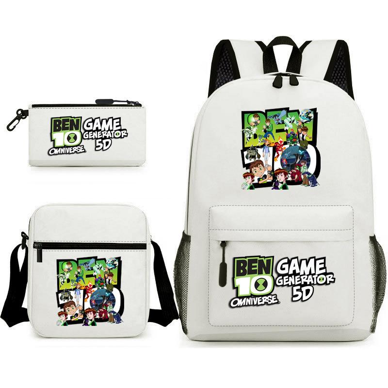 New Hacker Junior Starry Sky School Bag Three-piece Set 10 Heat Transfer Personalized Backpack Leisure Bag