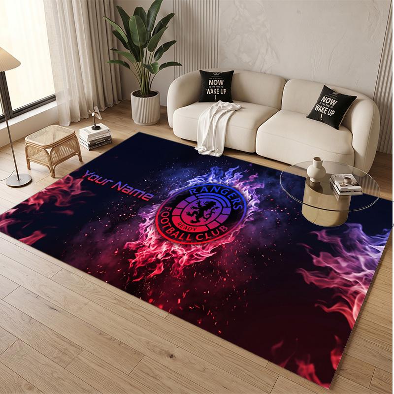 Personalized Crystal Velvet Carpet Rangers FC Pattern Non Slip Floor Rug