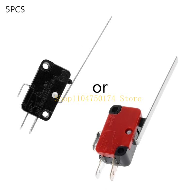 5 Pcs KW7-9 AC125V/250V 15A Micro Limit Switch Long Hinge Lever Type SPDT Switch top sale