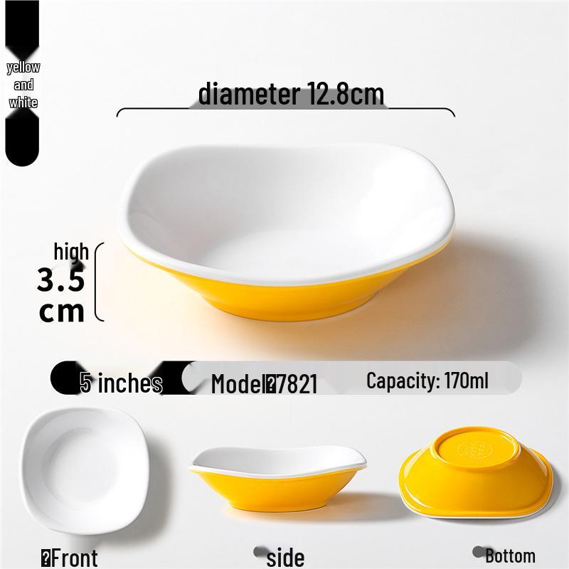 Zweifarbige Melamin-Tischware: Kleines Schalen- und Schalenset für Buffet und Grill-Dipsaucen.