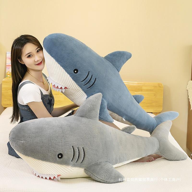 Shark Pillow Whale Pillow Sleeping Doll Soothing Doll Bedroom Super Soft Leg Pillow Birthday Gift for Men and Women
