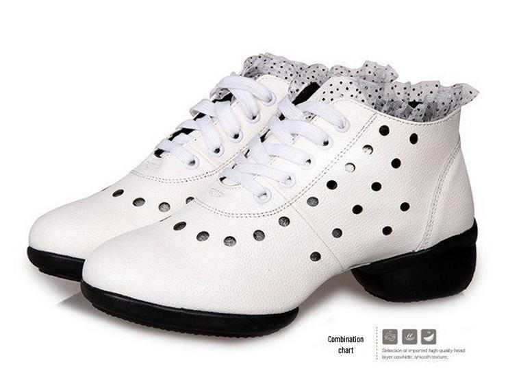 Women's Modern Ballroom Mid-Calf Dance Boots - Soft Sole, Mid-Heel.