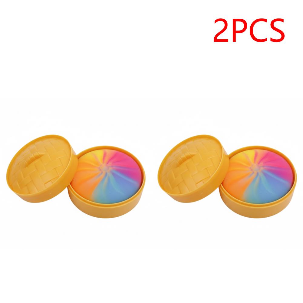 Glitter Bun with Food Steamer Stretchy Desk Toys Squeeze Dough Ball Soft Dumpling Bun Simulation Fidget Toy for Kids Adults