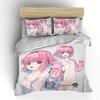 Japanese 3D Anime Moe Double Bed Duvet Cover Bed European Bedding Sets Home Textiles Luxury Pillow Cases Bedroom Bedding Sets