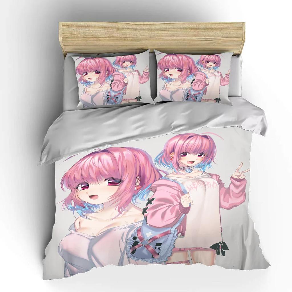 Japanese 3D Anime Moe Double Bed Duvet Cover Bed European Bedding Sets Home Textiles Luxury Pillow Cases Bedroom Bedding Sets
