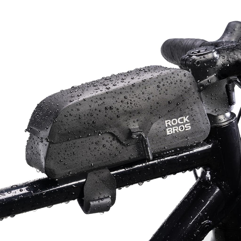 ROCKBROS Top Tube Bag for Bicycles and Road Easy To Magnetic and Organizes Small Items Bikes, Waterproof, Stable, Install, Slim, Closure, Compact,