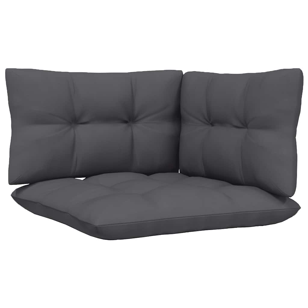 vidaXL Gartensofa 2-Sitzer mit Kissen in Weiß Massivholz Kiefer