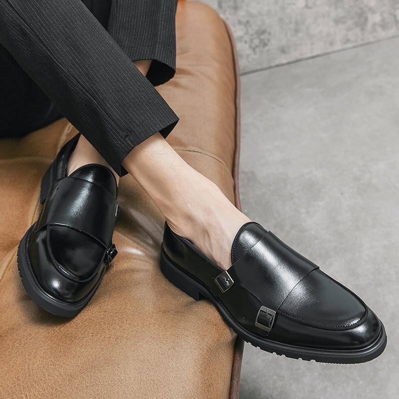 Fashion Fashion Leather Men Loafers Comfortable Walking Shoes Slip On Mens Moccasins Elegantes Wedding Party Shoes Classic Dress Shoes