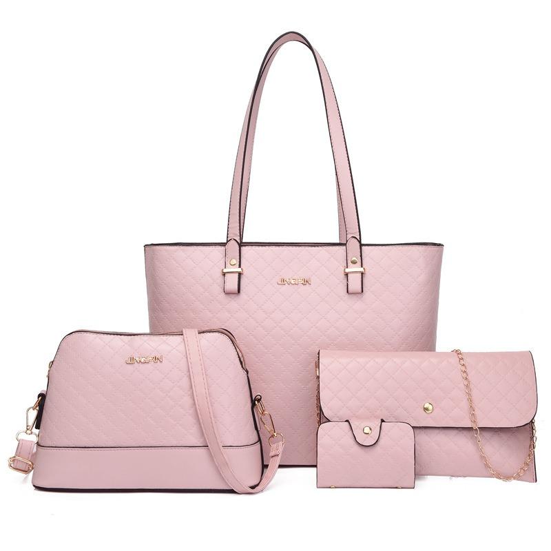 Women's bag new fashionable retro child and mother bag diagonal span portable shoulder large capacity four-piece bag
