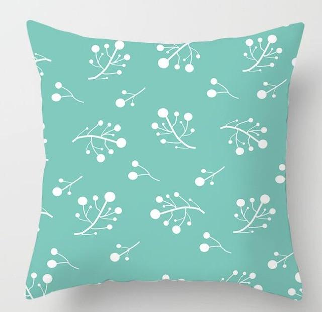 mint green fluffy pillows