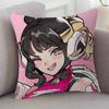 Game Overwatch Cute Cartoon Twodimensional Pillowcase Bedroom Sofa Cushion Cover Nap Pillow Cover
