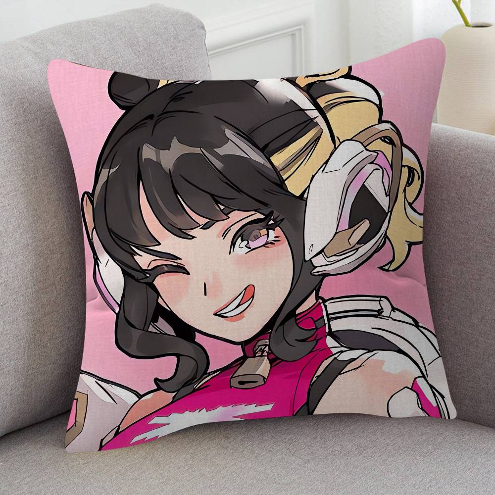 Game Overwatch Cute Cartoon Twodimensional Pillowcase Bedroom Sofa Cushion Cover Nap Pillow Cover