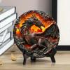 Volcanic Dragon Metal Wall Art Weatherproof Outdoor Indoor Home Decor
